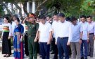 Đại hội đại biểu các dân tộc thiểu số huyện Thọ Xuân lần thứ IV, năm 2024 dâng hương Nghĩa trang liệt sỹ huyện
