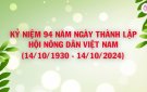 Tuyên truyền kỷ niệm 94 năm ngày thành lập Hội nông dân Việt Nam (14/10/1930-14/10/2024)