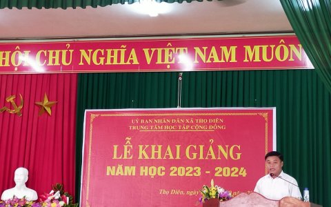 Trung tâm học tập cộng đồng xã Thọ Diên khai giảng năm học 2023- 2024