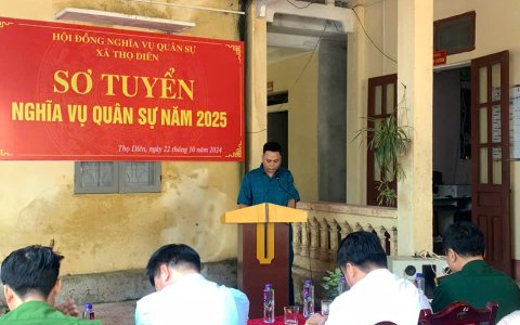 Hội đồng NVQS xã Thọ Diên: Tổ chức khám sơ tuyển nghĩa vụ quân sự năm 2025